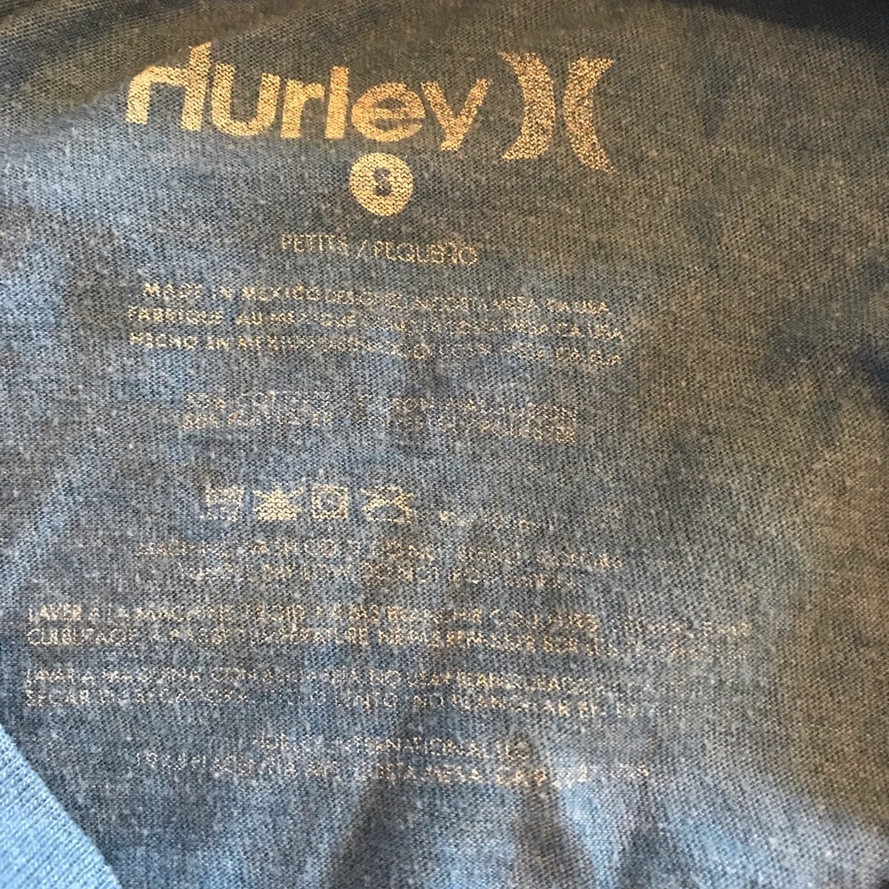 Men’s Hurley Crew Neck Blue Short Sleeve T-Shirt size small - Picture 9 of 9